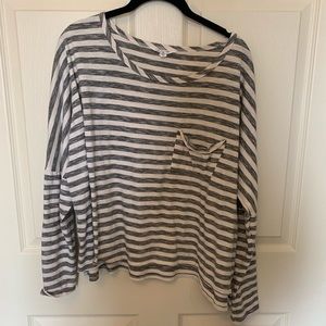 Athleta oversized striped smock tee